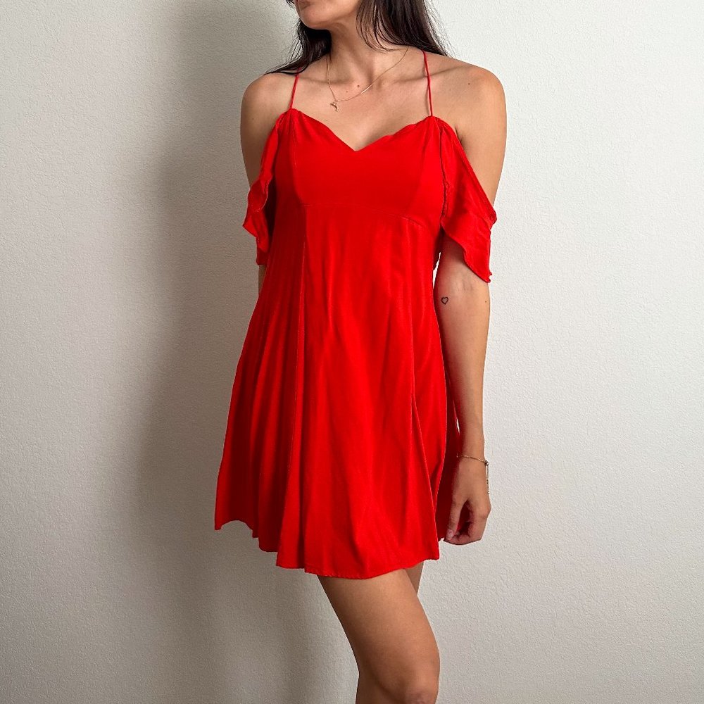 Red Ruffle Dress